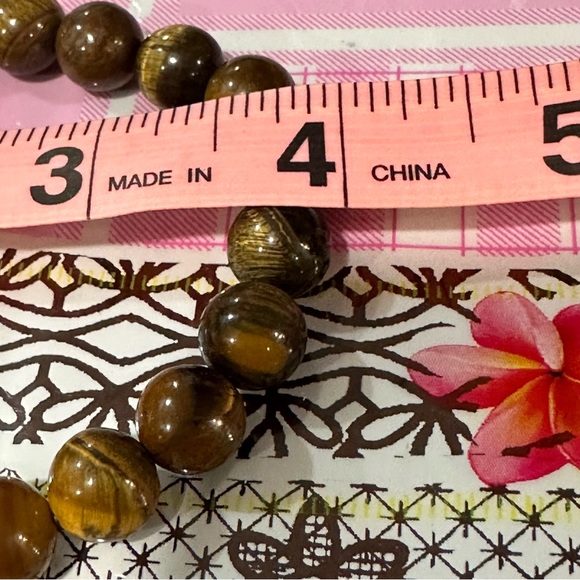 NWT Yellow Tiger Eyes Bracelet Beads Size Unisex - Picture 4 of 5
